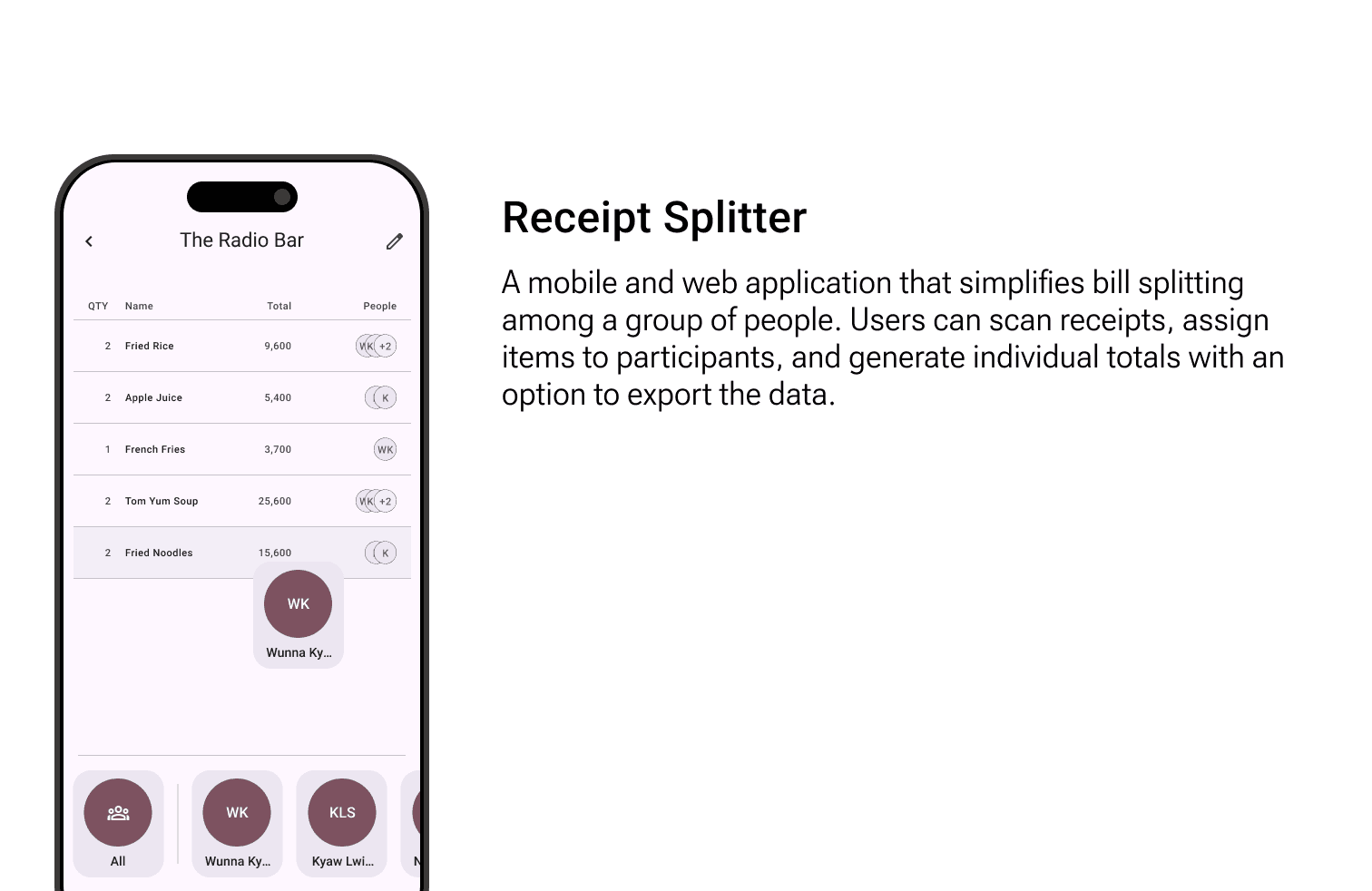 Receipt Splitter